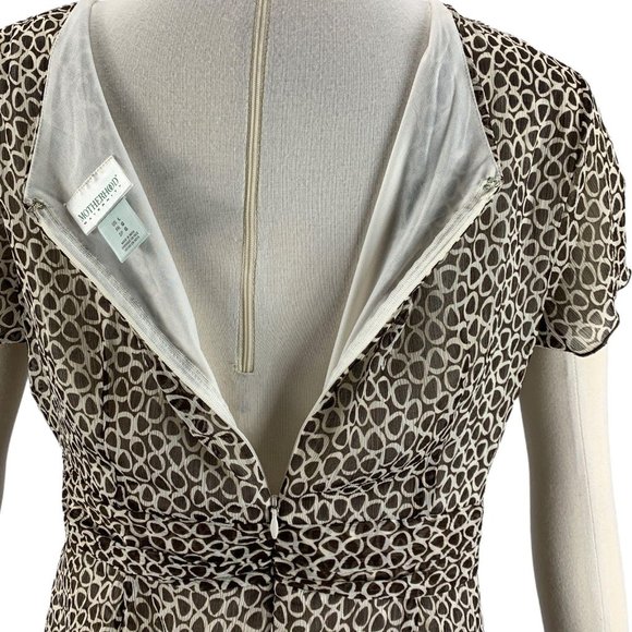 Motherhood Maternity Large blouse Brown White Shor - Picture 5 of 6